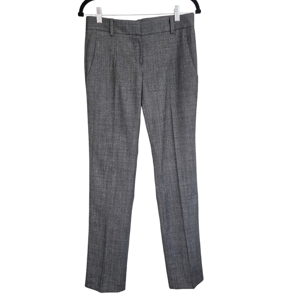 Theory Namiko Tweedy Suiting Wool Trousers Dark Gray NWT‎ Size 4 Holt Renfrew